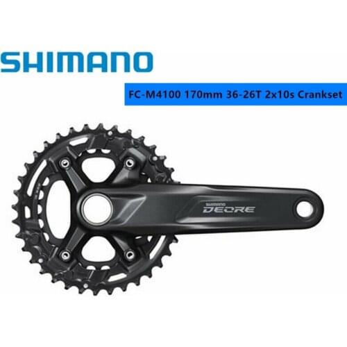 NEW 2020 SHIMANO DEORE FC M4100 Crankset 170mm 36T-26T 2x10 Speed MTB Bicycle Wide Range Crank arm Chainring