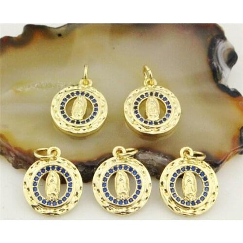 15*15mm 20pcs/lot Fashion cz religion pendant, delicate cubic zircon charm pendant component,handmade necklace jewelry