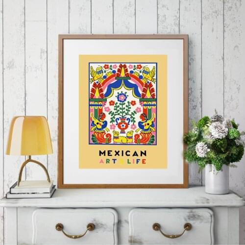 MEXICAN ART and LIFE Exhibition Poster Canvas Prints Mexico 1938 Magazine Cover Art Painting Wall Picture Living Room Home Decor