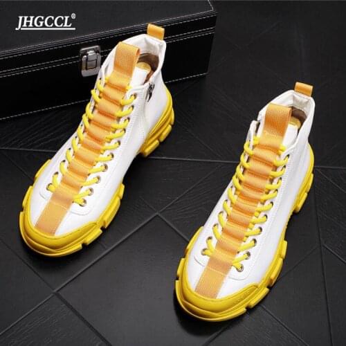Mens Shoes mens Martin shoes snow boots high top cotton shoes Mens White casual ankle boots V1.16