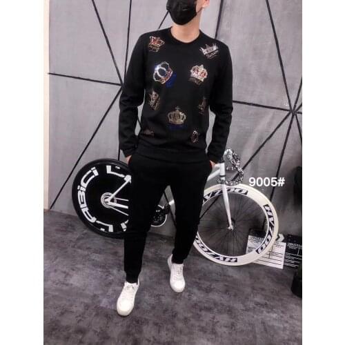 Mens Diamond Sweatershirts 2020 Autumn Winter New Pullover Men Casual O-Neck Sweatershirt Men top quality