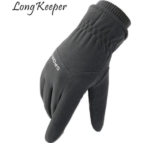 Men Full Finger Warm Gloves Touchscreen Winter Thermal Gloves Cycling Bike Ski Camping Hiking Motorcycle Outdoor Sports Gloves