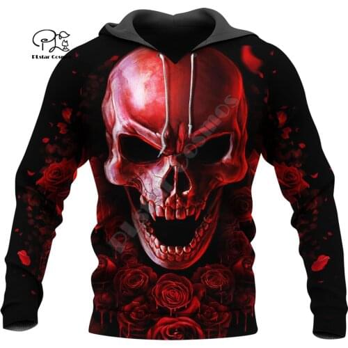 PLstar Cosmos Devil Ghost Gothic Skull Warrios Tattoo Tracksuit Pullover NewFashion Harajuku 3DPrint Men/Women Casual Hoodies 13