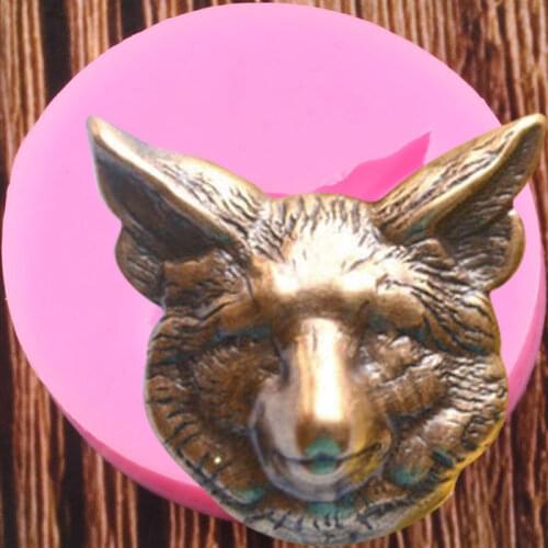 Fox Head Silicone Mold 3D Animals Cupcake Topper Fondant Mould Cake Decorating Tools Chocolate Gumpaste Candy Clay Moulds