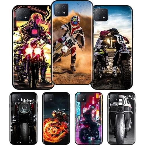 Cool Street motorcycle Silicone For OPPO AX7 A1K A94 A93 A92S A73 A72 A53S A52 A32 A31 A12E A11X A9 A5 2020 Soft Phone Case