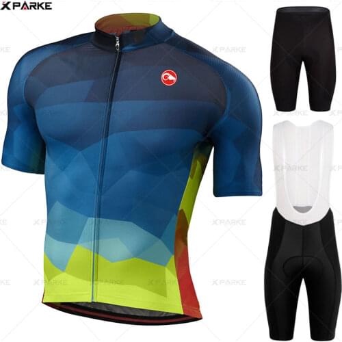 Road Bike Jersey Set Mens Cycling Clothing Summer MTB Team Clothes Short Sleeve Uniform Triathlon Skinsuit Ropa De Hombre 2020