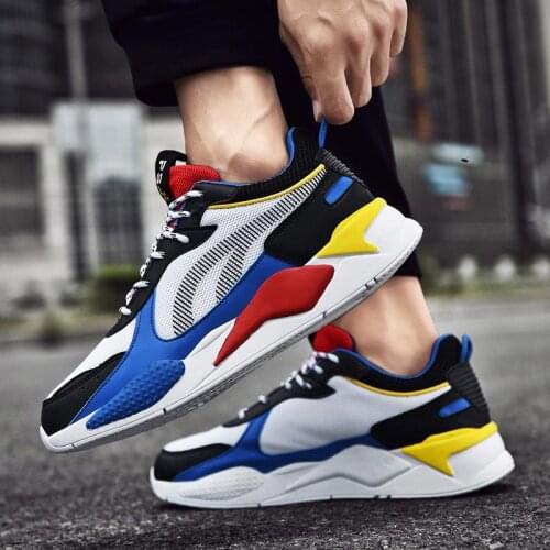 Plus Size Summer Light Weight Sport Shoes Men Running Shoes Sneakers Women Sports Shoes for Male Blue Sneakrs Jogging Gym A-634