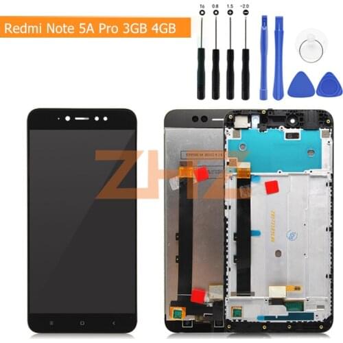For Xiaomi Redmi Note 5A Prime LCD Display Touch Screen with Frame Digitizer Assembly Replacement Replace Parts