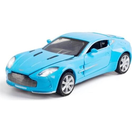 1:32 Toy Car Aston Martin ONE-77 Metal Alloy Diecast Car Model Miniature Scale Model Sound Light Electric Car Toys For Children