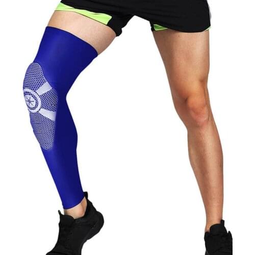 1PC Men Long Compression Sleeves Knee Pads for Climbing Cycling Brace Elastic Leg Protector Gear