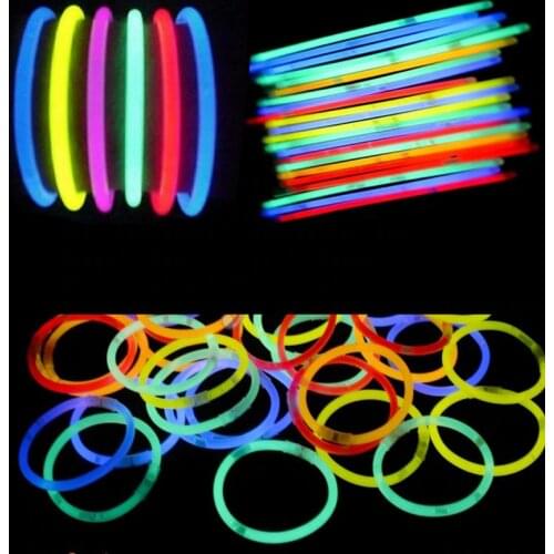100pcs Light Sticks birthday party Christmas Concert children toys Light stick seven colors Glow Sticks random color