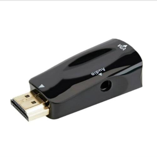 1080P HDMI-compatible to VGA Audio Converter Adapter Cable Male to Female For HD HDTV PC Laptop