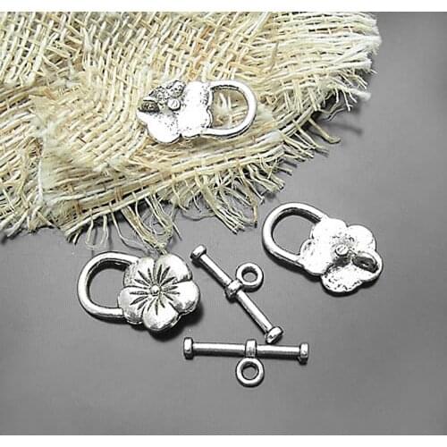 20643)20PCS 21x13MM Antique Silver Zinc Alloy OT Bracelet clasp Jewelry Making Supplies Diy Findings Accessories