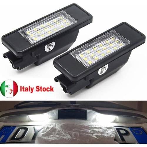 2X Car Rear 18 LED SMD License Number Plate Light Lamp 6000K For Peugeot 106 207 307 308 For CITROEN C3 C4 C5 C6 C8