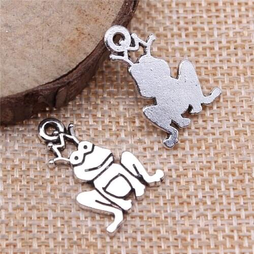 Free shipping 40pcs 22x14mm antique silver Frog prince charms diy retro jewelry fit Earring keychain hair card pendant