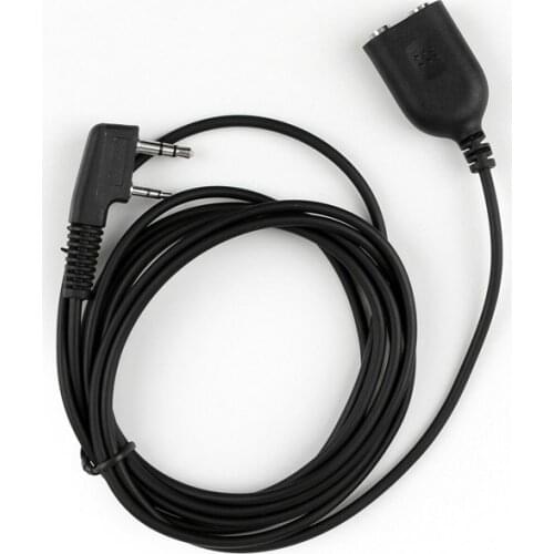 K type 2m Long Speaker Mic Microphone Headset Earpiece Extension Cable Cord for Kenwood TK308 BaoFeng UV-5R PX-777 UVF8D Radio