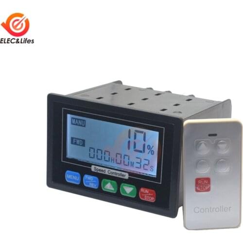 DC 10-55V Wireless Remote PWM Speed Controller Regulator Automatic Reverse LED Digital Motor Speed Control Voltage Regulator