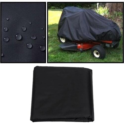 210D Oxford Cloth Lawn Tractor Mower Cover Weather Dust Dirt Protection w/ Drawstring Universal for Yard Garden Lawn Mower Accs