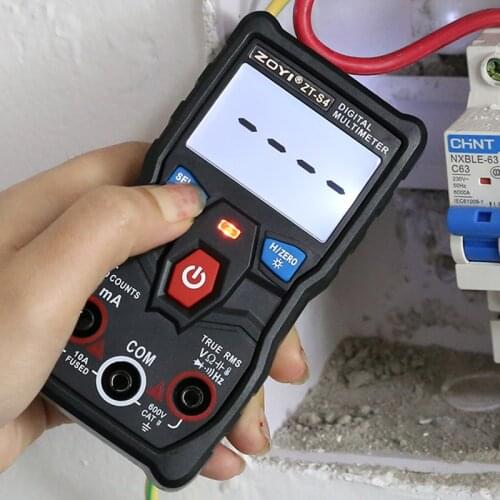 ZT-S4 Digital Multimeter tester autoranging True Rms Auto Ranging AC/DC voltage meter Capacitance with NCV DATA HOLD LCD