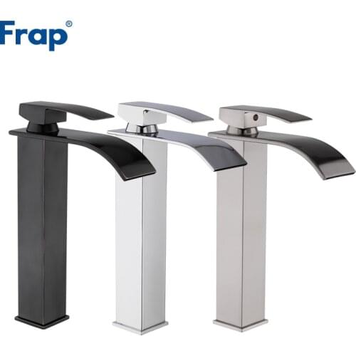Frap High Quality Bathroom Faucet Single Handle Hot Cold Water Mixer Bath High Sink Waterfall Faucet Basin Tap Y10138/39/40