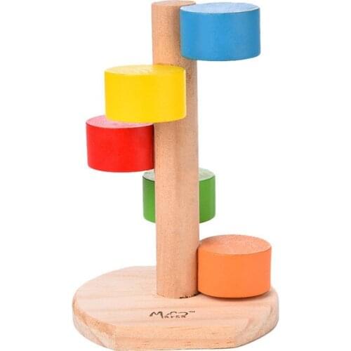 Hamster Wooden Rainbow Color Climbing Ladder Pet Stairs Toys Molar Hamster Supplies Funny Exercise Fitness Accessories