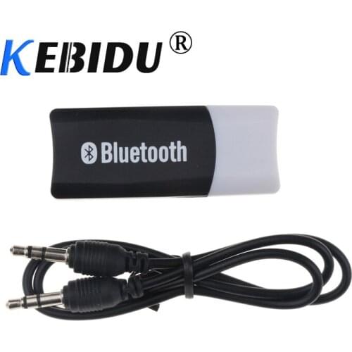 Kebidu Wireless Bluetooth 5.0 USB A2DP Dongle Receiver Adapter Music Player Adaptor 3.5mm Audio AUX 2 in 1 for PC Phone