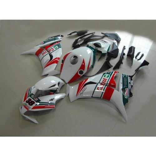 Injection mold Fairing kit for HONDA CBR1000RR 12 CBR 1000RR 2012 cbr1000 rr 2012 ABS White red green Fairings set+7gifts HP01