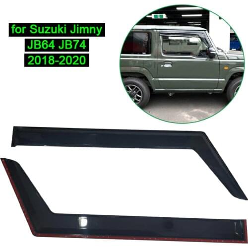 Window Visor Awnings Shelters for Suzuki Jimny JB64 JB74 2018-2020 Car Window Visor Vent Sun Shade Rain Guard Deflectors