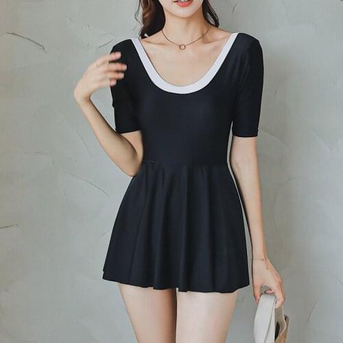 Swimsuit Womens One-Piece Bikini Rashguard For Surfing Ladies Swimsuits Women Swimwear Trikini Summer Korean 2021 New Skirt