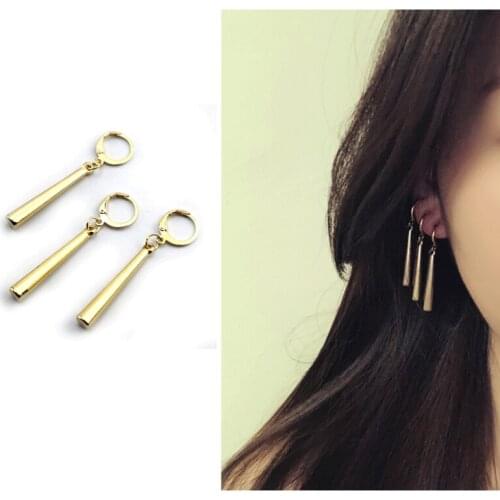 Hot selling anime same one or 3 earrings, ladies ear clips, golden ear hooks, cosplay mens and womens small accessories