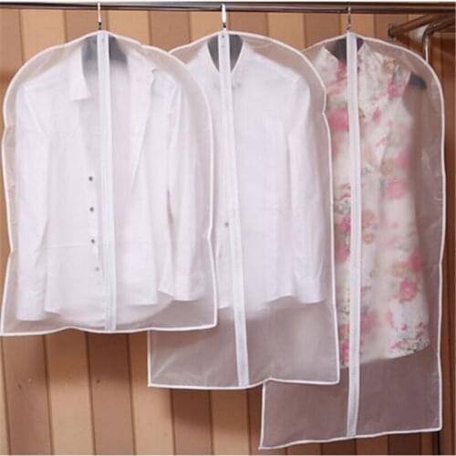 Hot Clothes Hanging Garment Dress Clothes Suit Coat Dust Cover Home Storage Bag Pouch Case Organizer Wardrobe Hanging Clothing