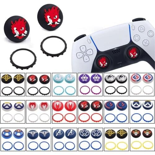 Thumb Stick Grip Cap Soft Silicone Thumbstick Joystick Cover For Sony Playstation5 PS5 Accent Rings Replacement Accessories