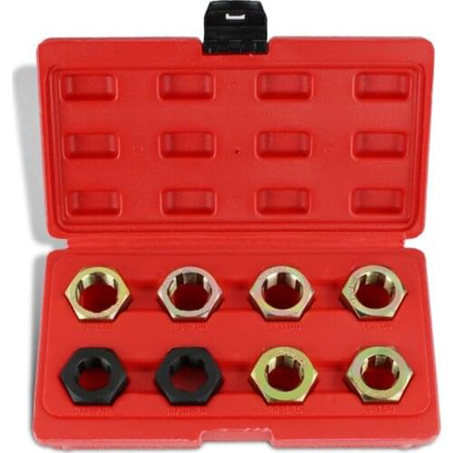 8pcs Axle Spindle Rethreading Tool Set Thread Repair M20,22,24 13/16 3/4 x20UNEF