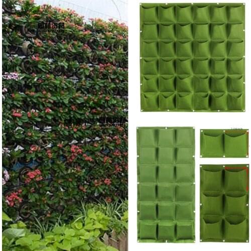 Wall flower Grow Bags pocket vertical garden Planting Hanging home plant tools fabric Vegetable planter jardin growing pots