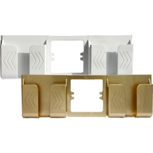 Wall Socket Phone Holder Bracket Dual USB Power Outlet Socket Wall Charger Adapter Home Phone Charging Holder Display Support