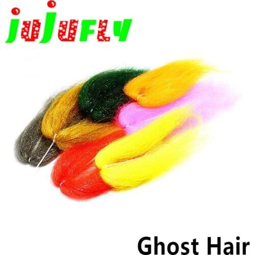 Highly recommend fly tying translucent ghost hair fiber 8" long soft&mobile long streamer hair fly tying materials
