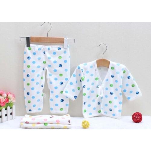 Newborn Baby Clothes 0-3M Clothing Set Baby Boy Girl 2 Pcs Pants Shirt Clothes Set Cotton Cartoon Underwear Baby Set