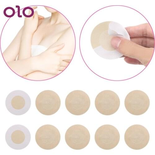 OLO 10PCS Disposable Chest Sticker Backless Bra Pad Breast Invisible Stick On Bra Breast Petals Nipple Covers Sex Toys For Women