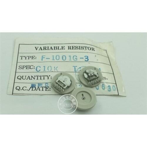 Original new 100% F-1001G-3 dual dial potentiometer 18MM*2MM C10K (SWITCH)
