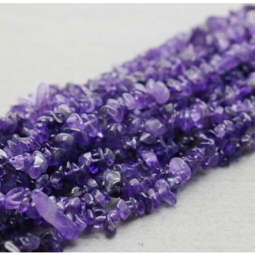 Natural Stone Irregular Purple Crystal Broken beads loose Bracelet Necklace Accessories for women girl Ladies hand chain Jewelry