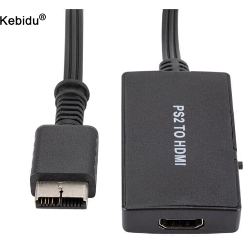 Kebidu HDMI-compatible Adapter Portable For PS2 to HDMI-compatible Cable Support 4:3/16:9 Screen Aspect Ratio Plug And Play