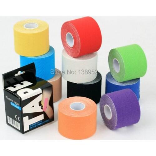 Retail box packaging 5cmx5m tape kinesiology tape muscle sport tape, 3rolls/lot
