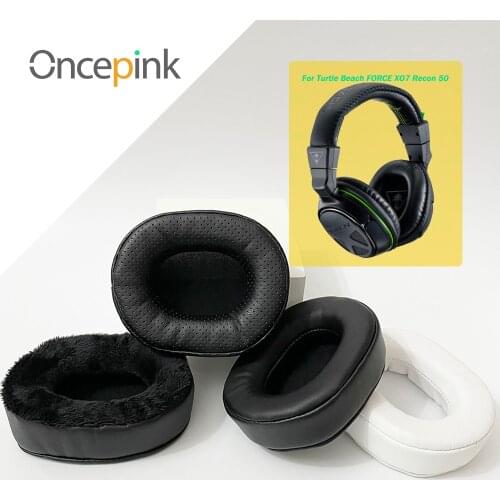 Oncepink Replacement EarPads For Turtle Beach FORCE XO7 Recon 50 Headphone Ear Cushion Repair Parts Earphones Accessories