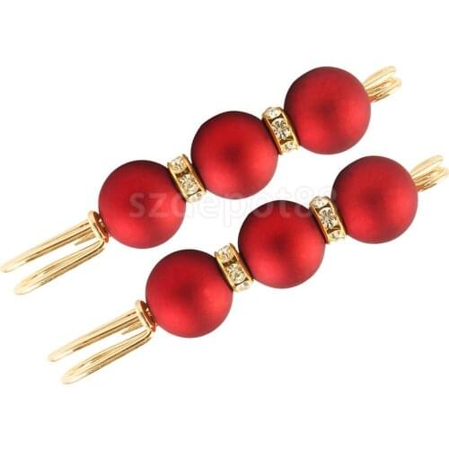 Stylish Round Beads Safety Pin Brooches Scarf Hat Pin Accessories Black