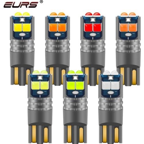 1Pcs T10 W5W LED Bulb Canbus No Error 194 168 LED 3030 Super Bright Car Interior Light License Plate Signal Lamp Auto 12V White