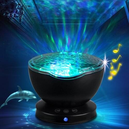 Baby Luminous Toys Night Sleep Light Star Sky Ocean Wave Music Player Projector Lamp Baby Kids LED Sleep Appease Lights Gifts