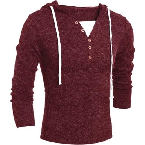 ZOGAA Sweater Men Long-sleeve Pullovers Solid New Fashion Men Casual Hooded Sweater Winter Warm Men Clothes Slim-fit Clothing