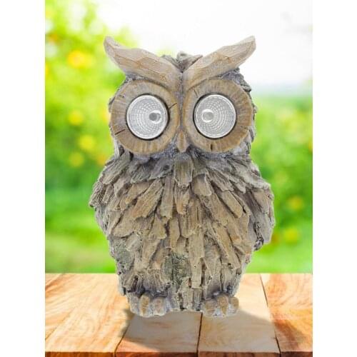 European Style Outdoors Solar Light Animal Owl Type Gardening Owl Ornaments With Bright LED Light Garden Night Light