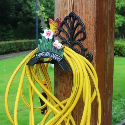 Vintage Colored Butterfly Flying In Flower Straw Jaime Mon Jardin Design Garden Cast Iron Wall Mounted Water Pipe Storage Holder