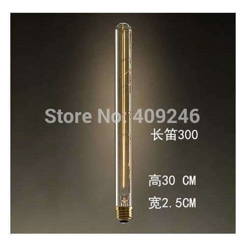 10PCS/LOT T300 Marconi Light Bulb Lamp Vintage Edison Reproduction 40 Watt 60 Watt Clear Glass E27 ST64 AC220V